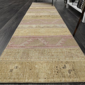 1&#39;9x8&#39;2 ft Turkish Runner Rug, Patchwork Runner Rug, 100% Wool Runner, Handwoven Runner, Hand-Knotted Runner, Vintage Rug, Hallway Runner
