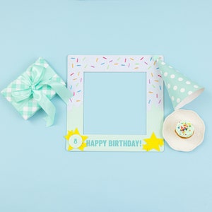 Mint Birthday Photo Prop Frame