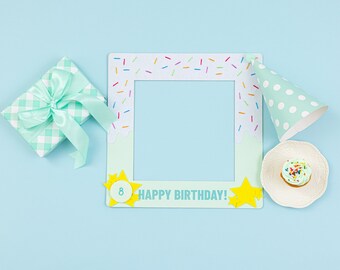 Mint Birthday Photo Prop Frame