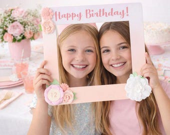 Pink Birthday Photo Prop Frame