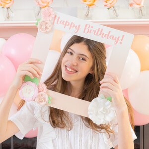 Pink Birthday Photo Prop Frame