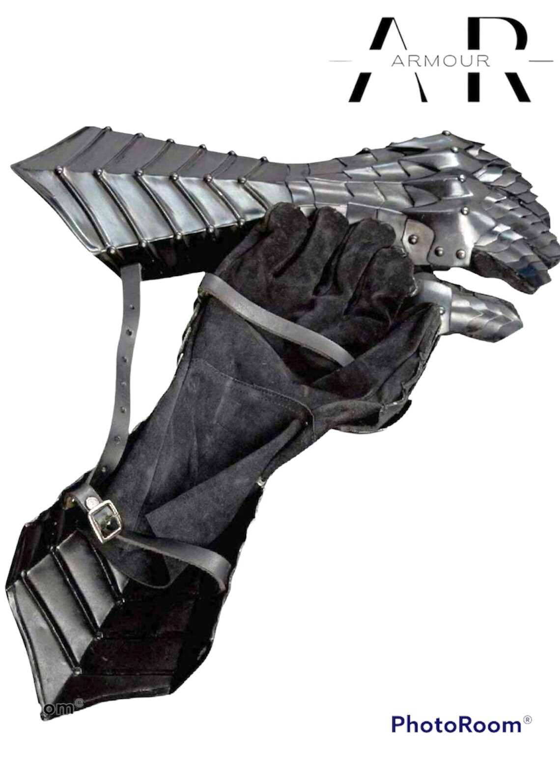 Medieval Armour Black Knight Armor Black Antique Nazgul Gauntlets Steel ...