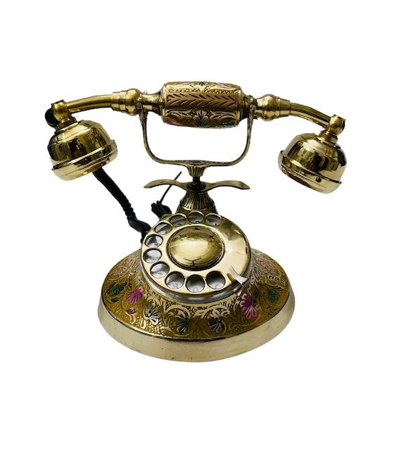 Rotary Phone Old Fashioned Nautical Brass Vintage Telephone French  Victorian, Antique Brass Rotary Dial Telephone/landline Phone Gift 