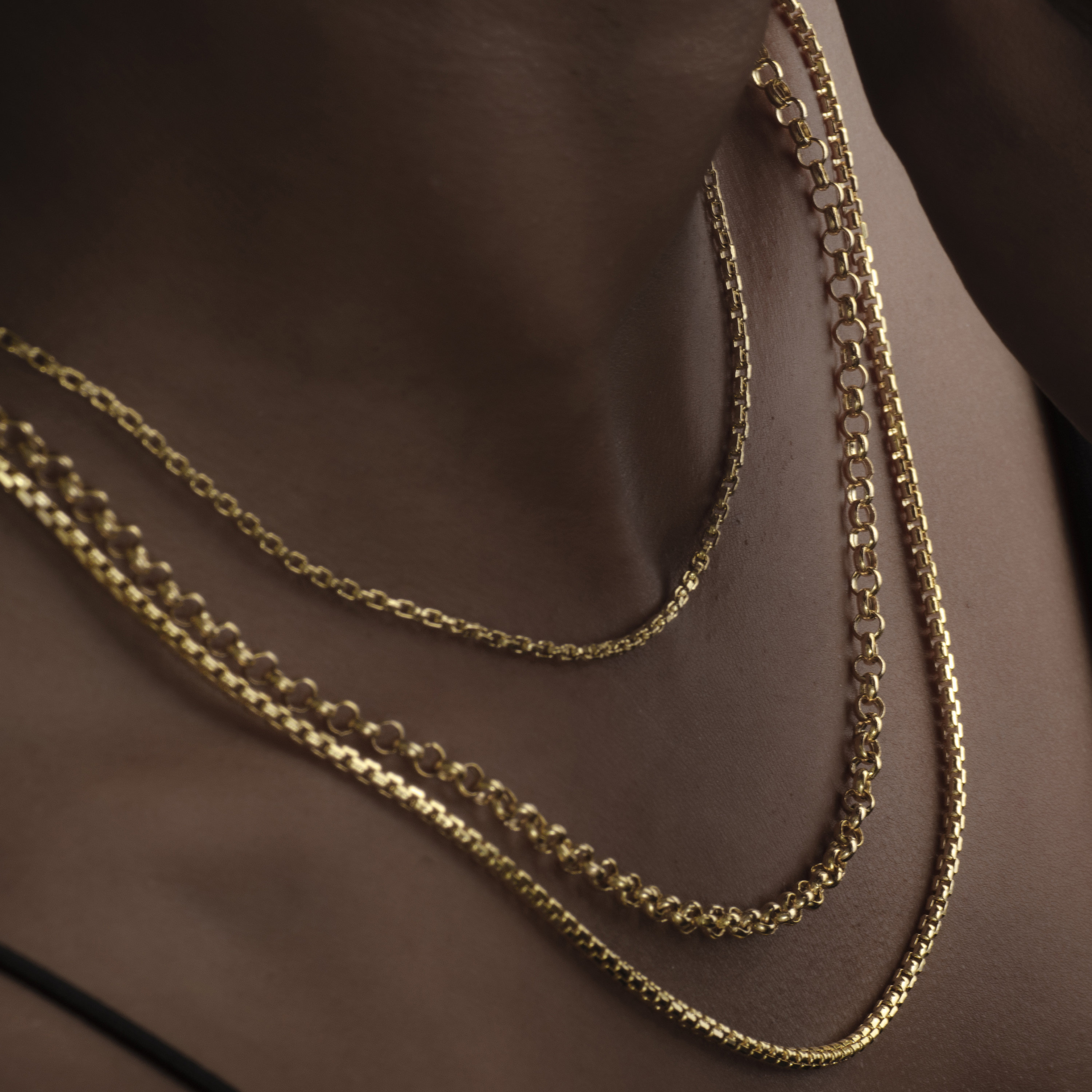 14k Real Gold Chain Necklace for Women and Men, Rollo Chain, Round Box