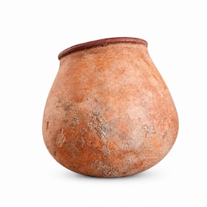 Jarra antigua de Mali, cerámica africana hecha a mano, decoración rústica natural, arte popular del Sahel, objeto étnico de cerámica primitiva