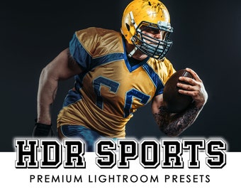 HDR Sports Presets, Lightroom Mobile & Desktop, Sports Photoshop Preset, Football Photography, Photo Filter, Basketball, Soccer, Fitness