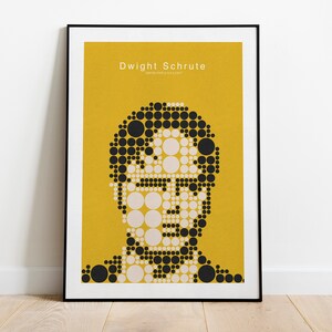 Dwight Schrute Poster | Minimal Dot Art Prints | The Office Poster Quote | Abstract Printable Wall Art | Home Decor Digital Download
