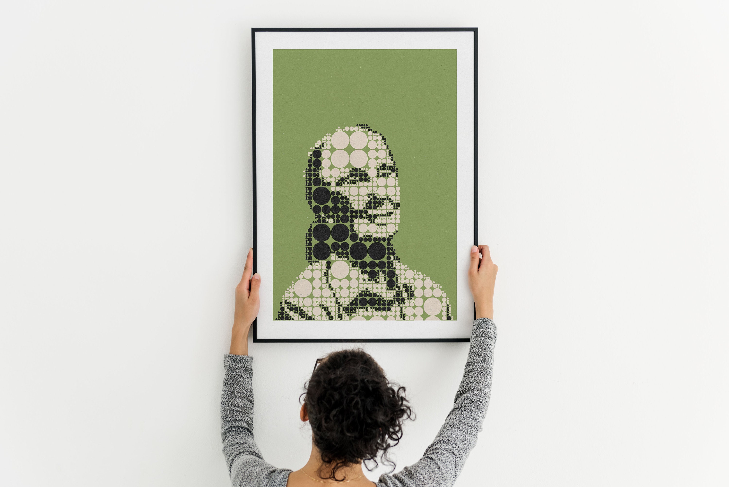 Jane Goodall Poster Print Minimal Dot Art Print Feminist - Etsy