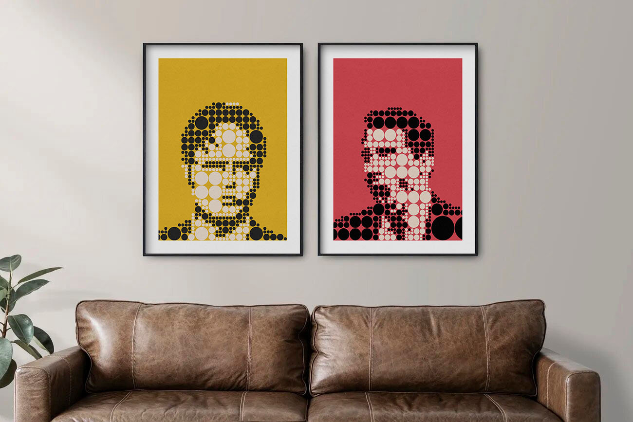 Dwight Schrute Poster Minimal Dot Art Prints the Office - Etsy