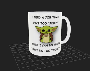 Starwars Grogu Worky Mug 11oz