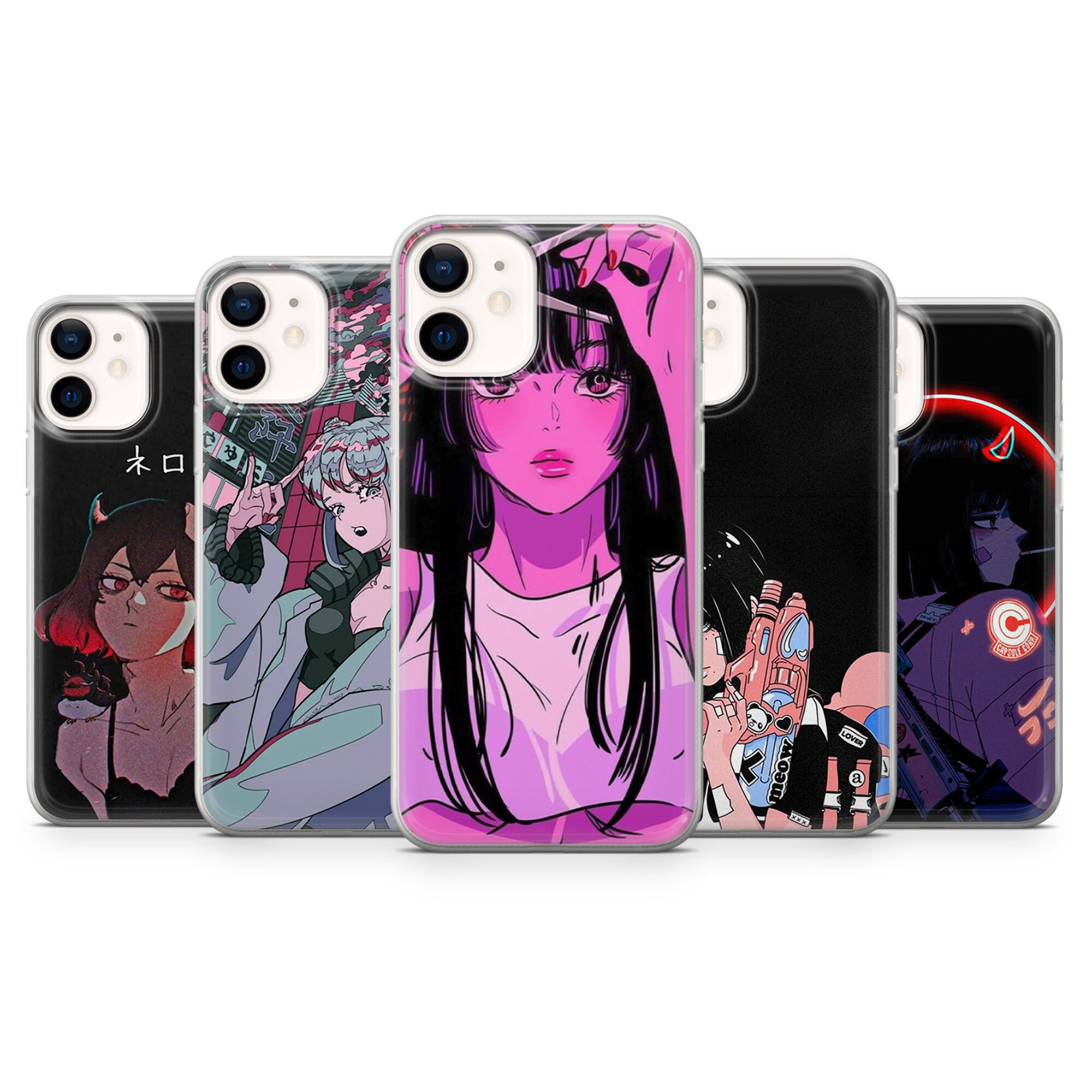 HeyyBox  LED Light Up Phone Case with Anime Cyberpunk  City Styles