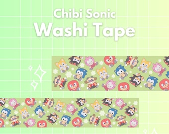 Ruban adhésif Chibi Sonic en Washi