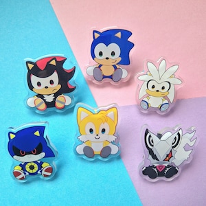 Sonic Chibi Acrylic Pins