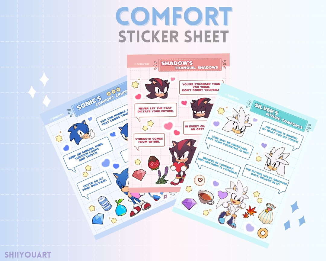 Hedgehog Comfort Sticker Sheet - Etsy Poland