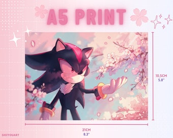 A5 Shadow Cherry Blossom Print