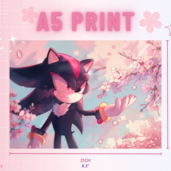 A5 Shadow Cherry Blossom Print