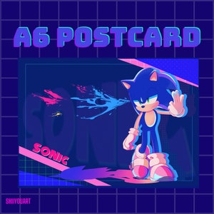 Cartão postal Sonic Color Splash | Impressão A6
