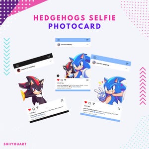 Cartão de fotos para selfies de ouriços 85 x 130 mm