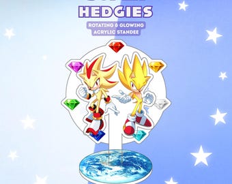 Super Hedgies Rotating and Glowing Acrylic Standee