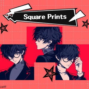 Persona5 Protagonist Square Prints