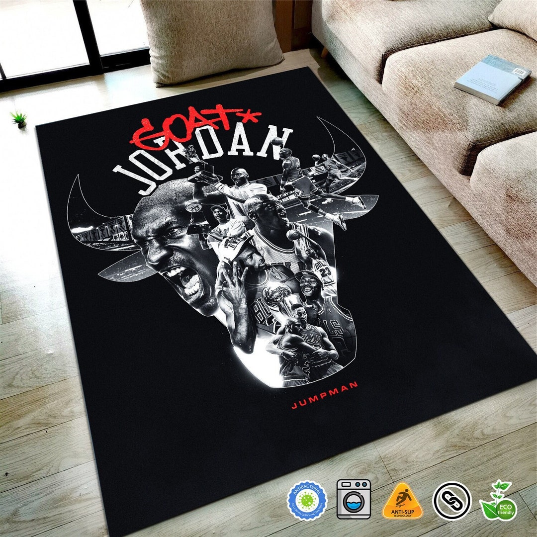 Jordan Carpet Michael Jordan Carpet Goat Themed Carpet Teen Etsy