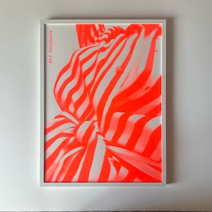 ÉTÉ TOUJOURS _ Sérigraphie en rouge fluo