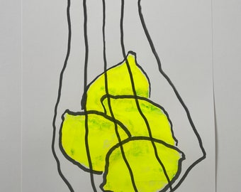 Four lemons in the net | Screen printing & graphics