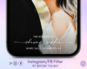 Wedding Instagram Filter, Wedding Filter, Custom Wedding Favors, Personalised Instagram Filter Wedding, Personalised Wedding Gift For Couple