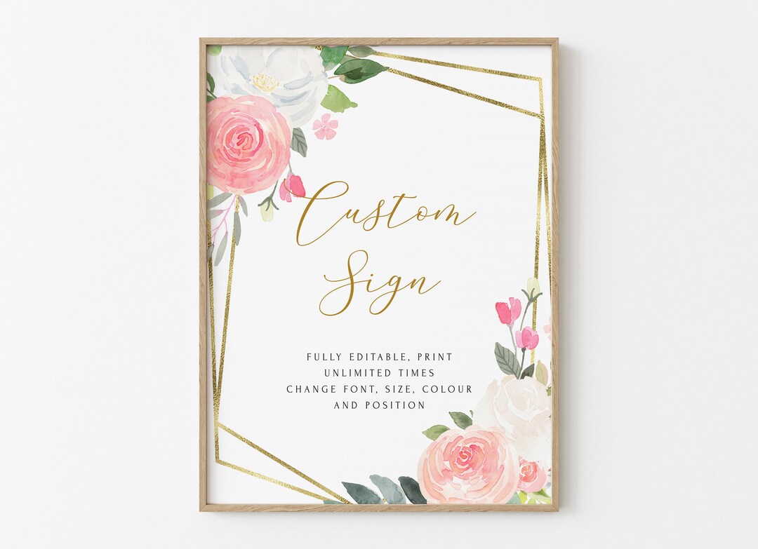 Editable Wedding Sign Printable Custom Sign Wedding Poster DIY Editable Wedding Sign Printable Custom Sign Wedding Poster DIY