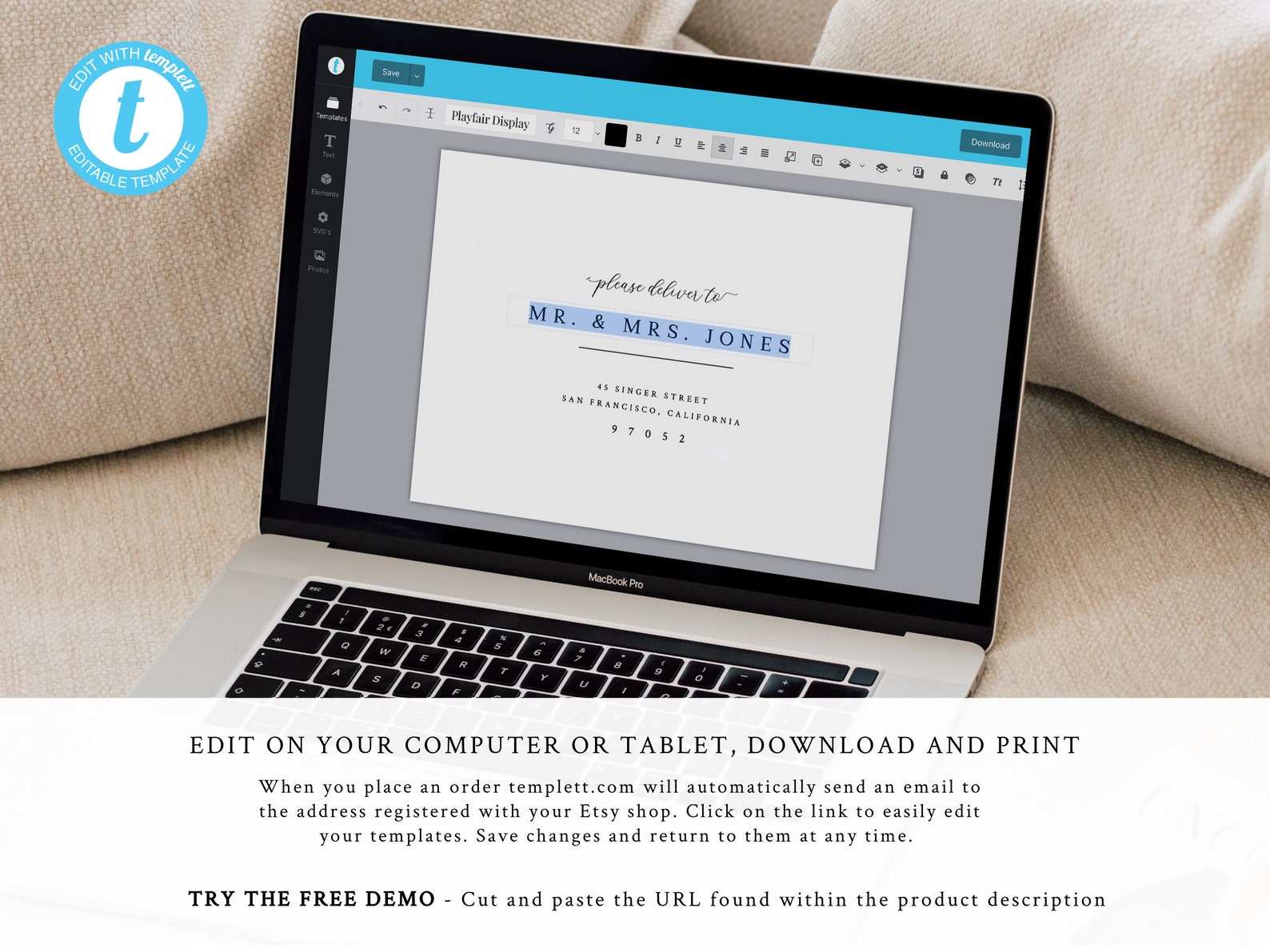 Simple Envelope Template With Minimalist Design Envelope - Etsy