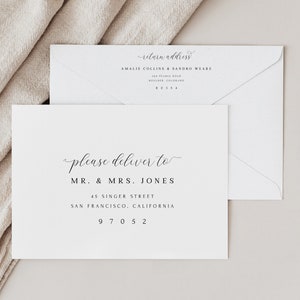 Fancy Calligraphy Wedding Address, Wedding Invitation Envelope Template, Templett Template, do it yourself wedding invitations, SONG