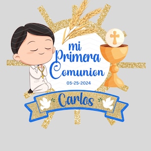 Mi primera comunione ragazzo png design digitale