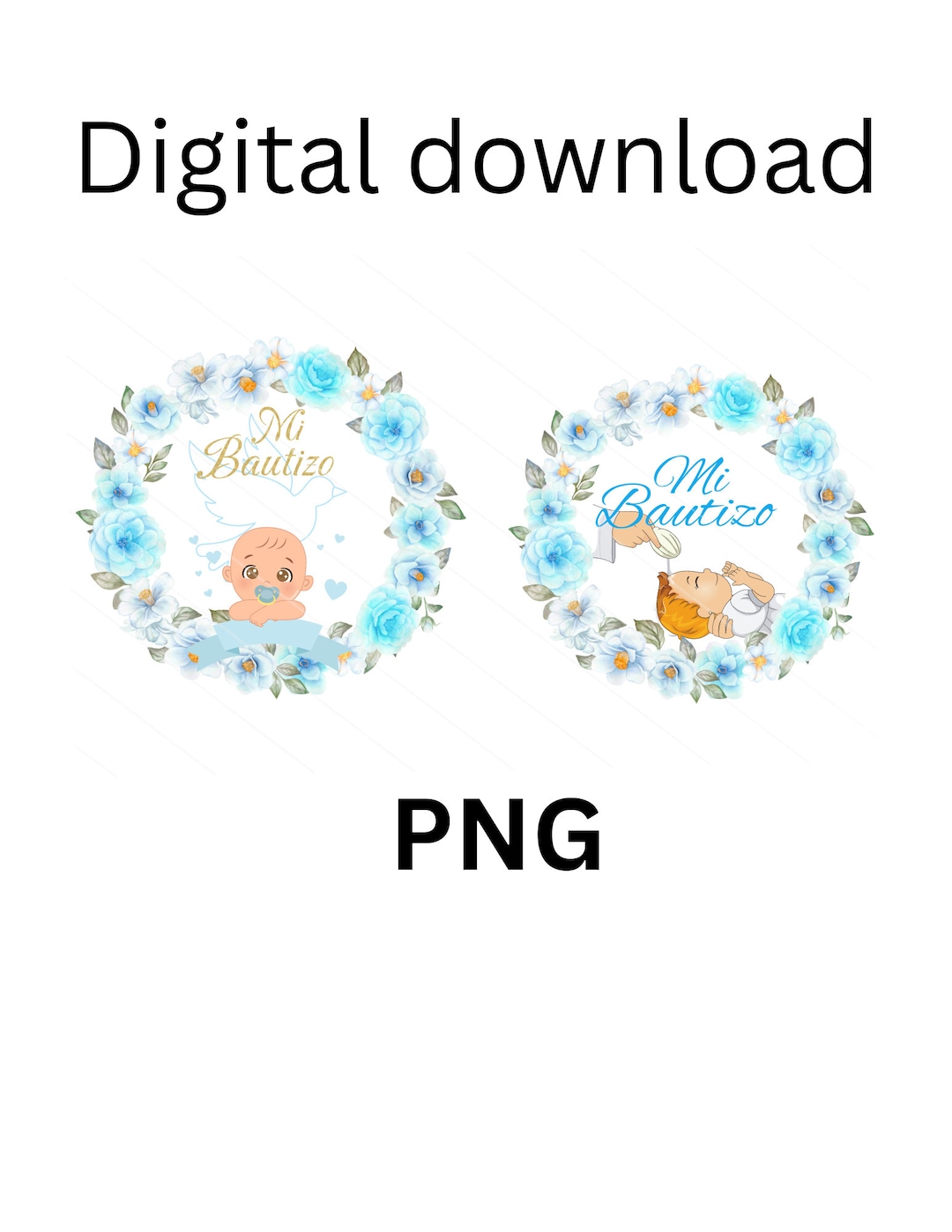 Mi Bautizo Png Digital Download Circles - Etsy