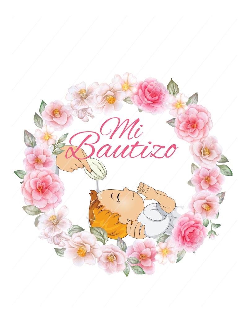 Mi Bautizo Png Digital Download Circles Girl - Etsy