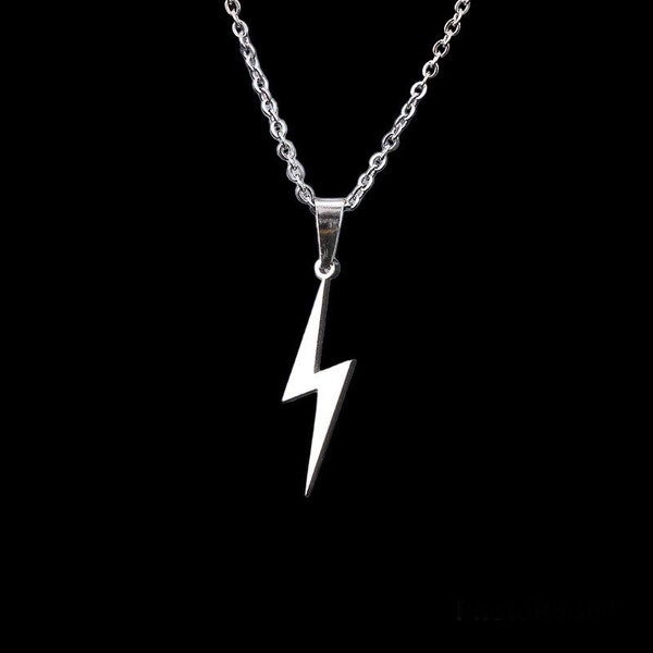 Lightning Halskette • Blitz Halskette • Bolt Halskette • Lightning Chain • Geschenk Mann • Geschenkidee • Edelstahl Halskette