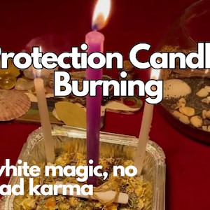 Protection Candle  Burning  from hexes , curses , negative energies and dark magic
