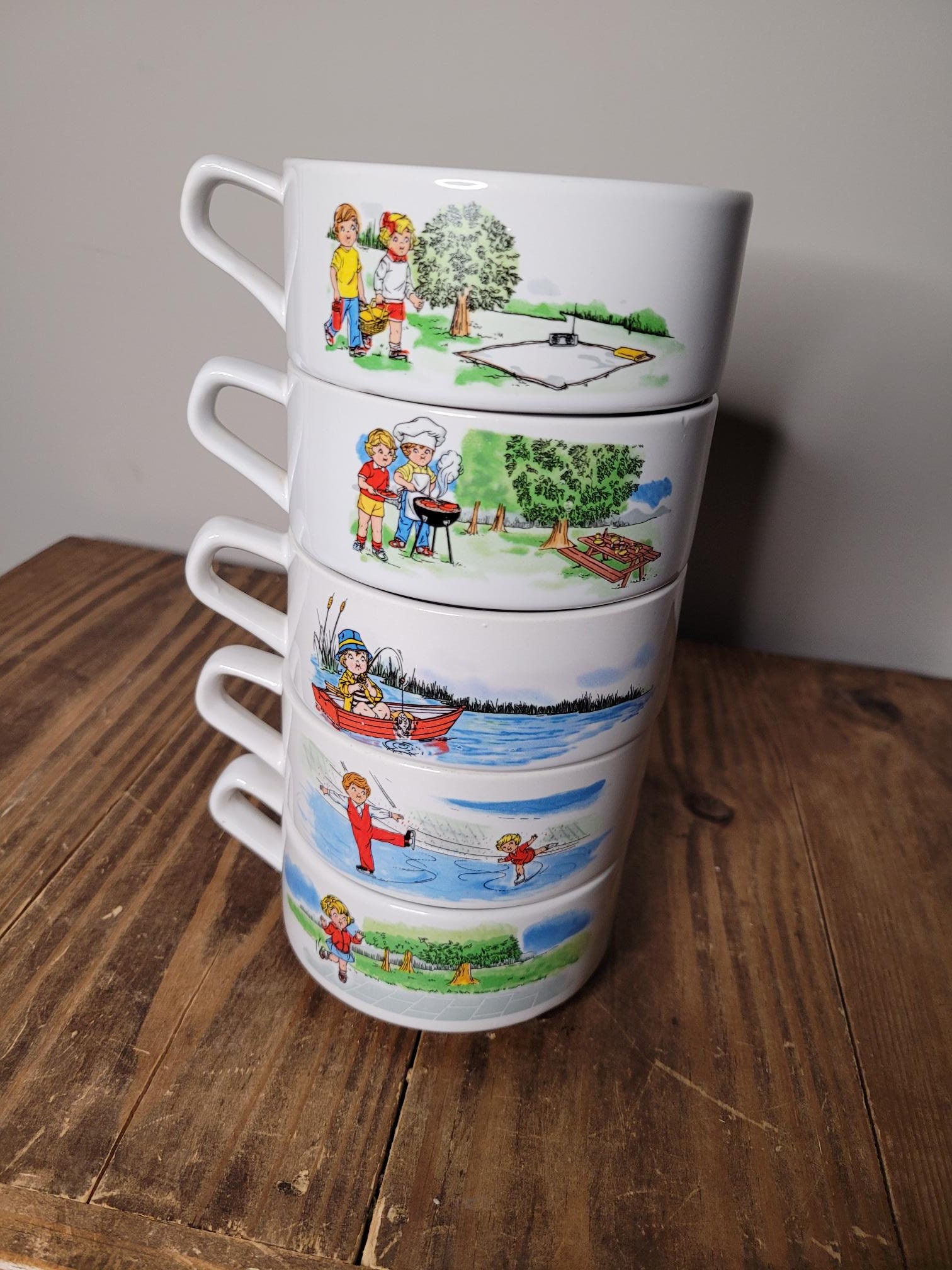 Vintage Campbell's Soup Kid Bowls: Retro Cereal Bowls, Collectible
