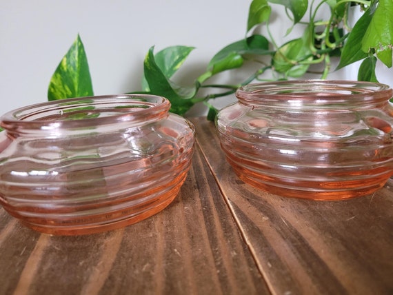 Pink Depression Glass Ring Trinket Dish | Pink Gl… - image 1