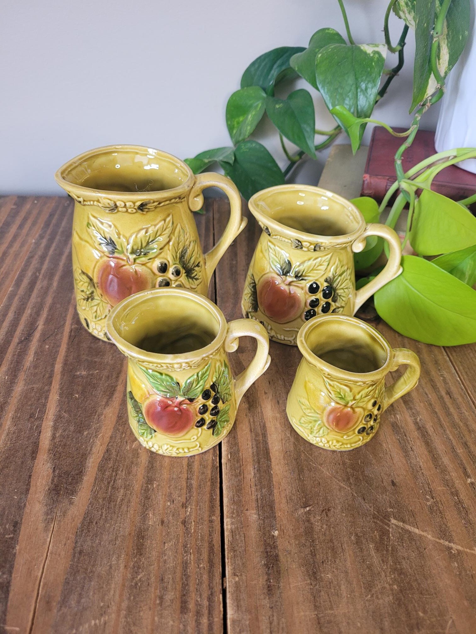 Vintage Japan Fruit Pitcher Measuring Cup Set | Vintage