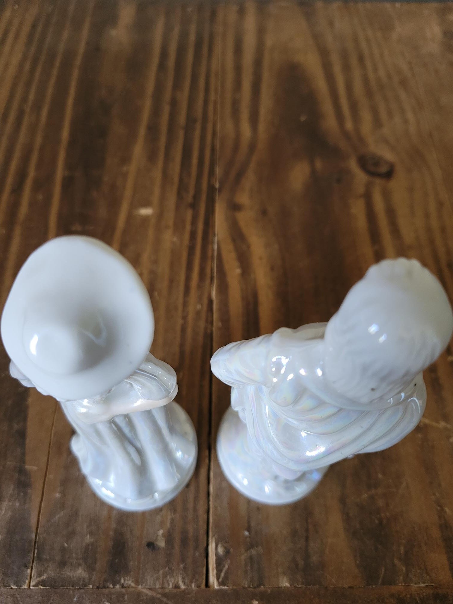 Porcelain Lady Angela White Lusterware Figurines Decorative Porcelain