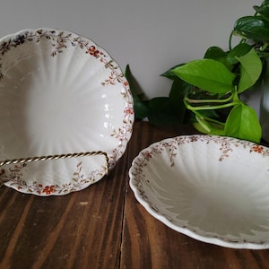 Copeland Spode Wicker Dale Müslischale: Blumenrand, Made in England