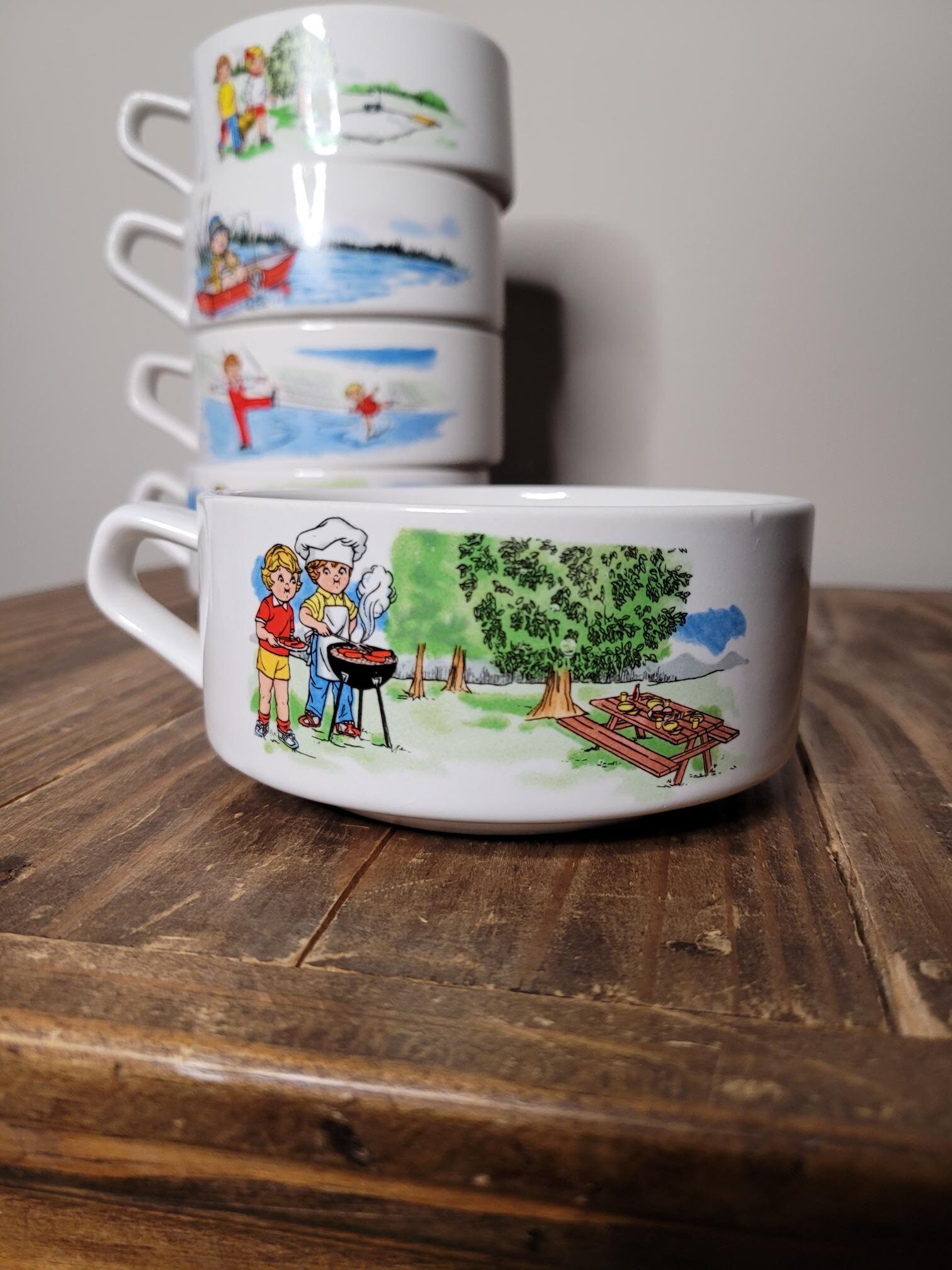 Vintage Campbell's Soup Kid Bowls: Retro Cereal Bowls, Collectible