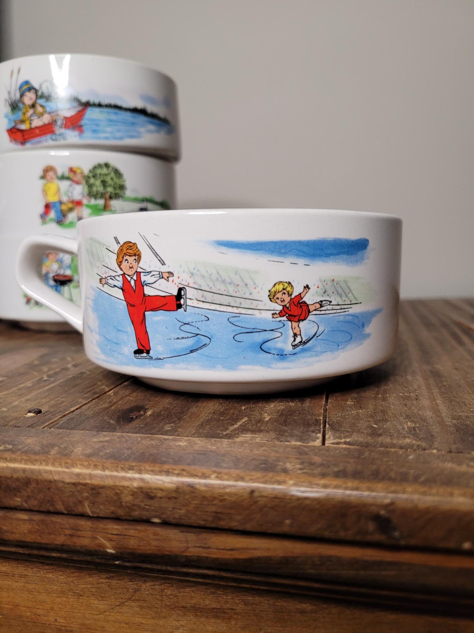 Vintage Campbell's Soup Kid Bowls: Retro Cereal Bowls, Collectible