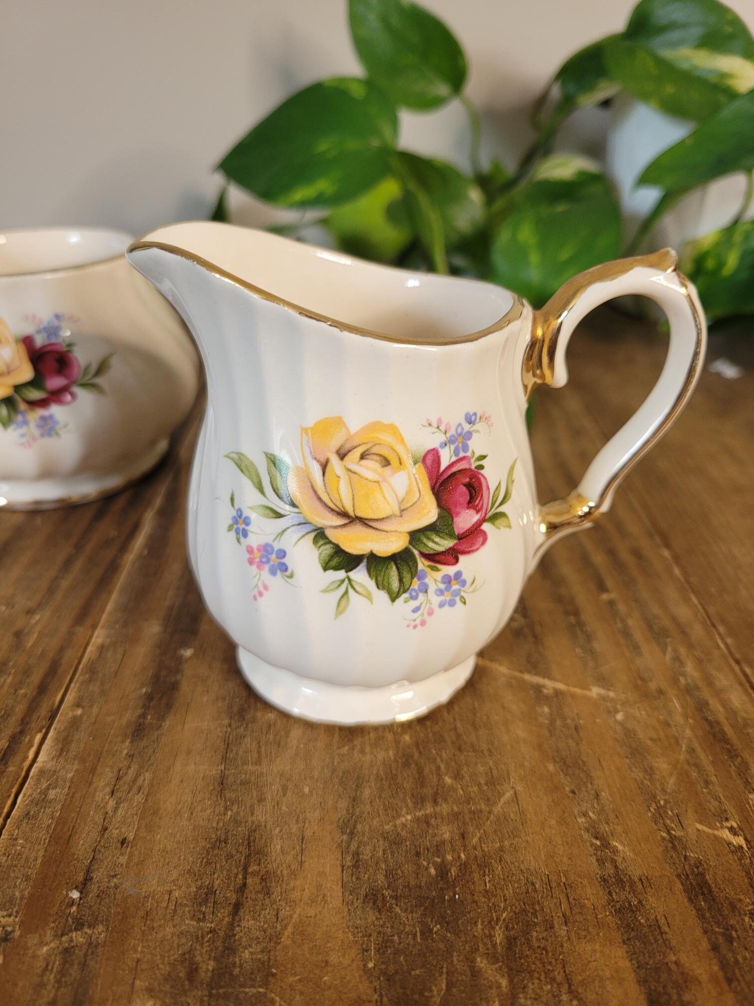 vintage-sadler-pink-and-yellow-rose-cream-and-sugar-set-james-sadler
