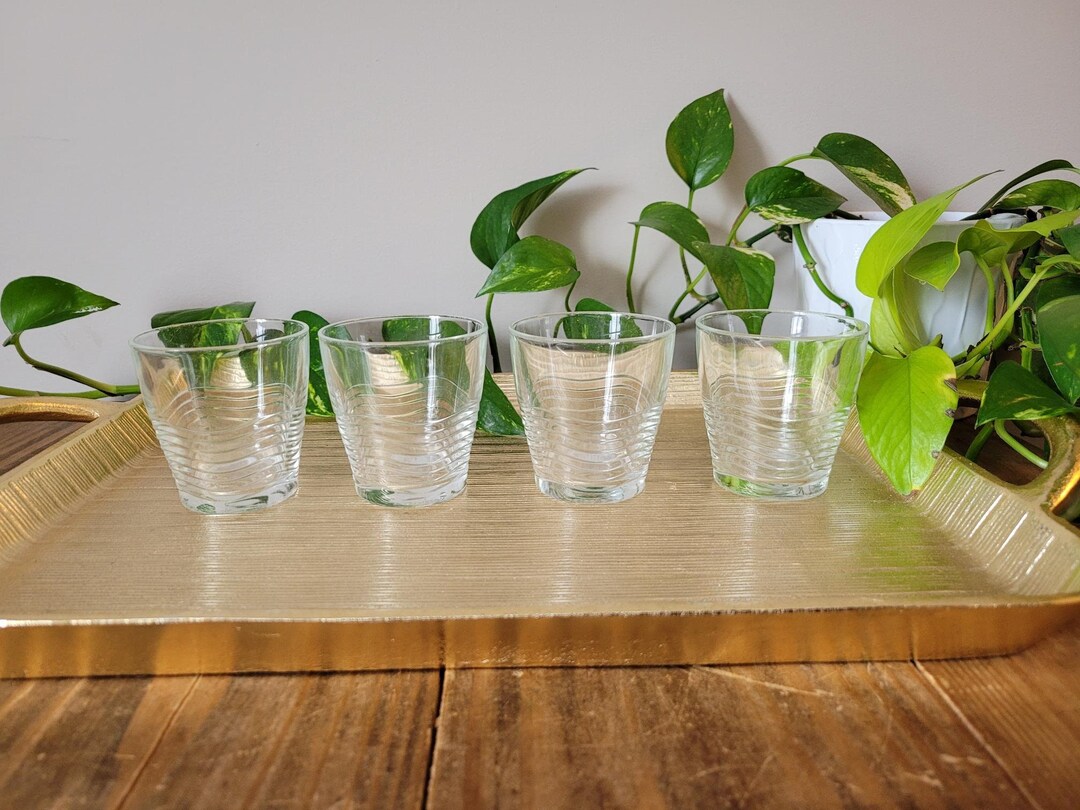 Vintage Duralex France Clear Drinking Glasses Vintage Lowball Glasses