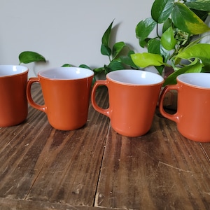 Vintage Corning Ware Cinnamon Coffee Mugs - Set of 4