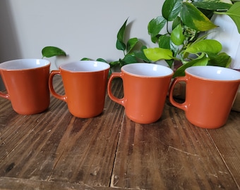 Tazas vintage de café con canela de Corning Ware - Juego de 4