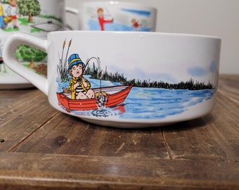 Vintage Campbell's Soup Kid Bowls: Retro Cereal Bowls, Collectible