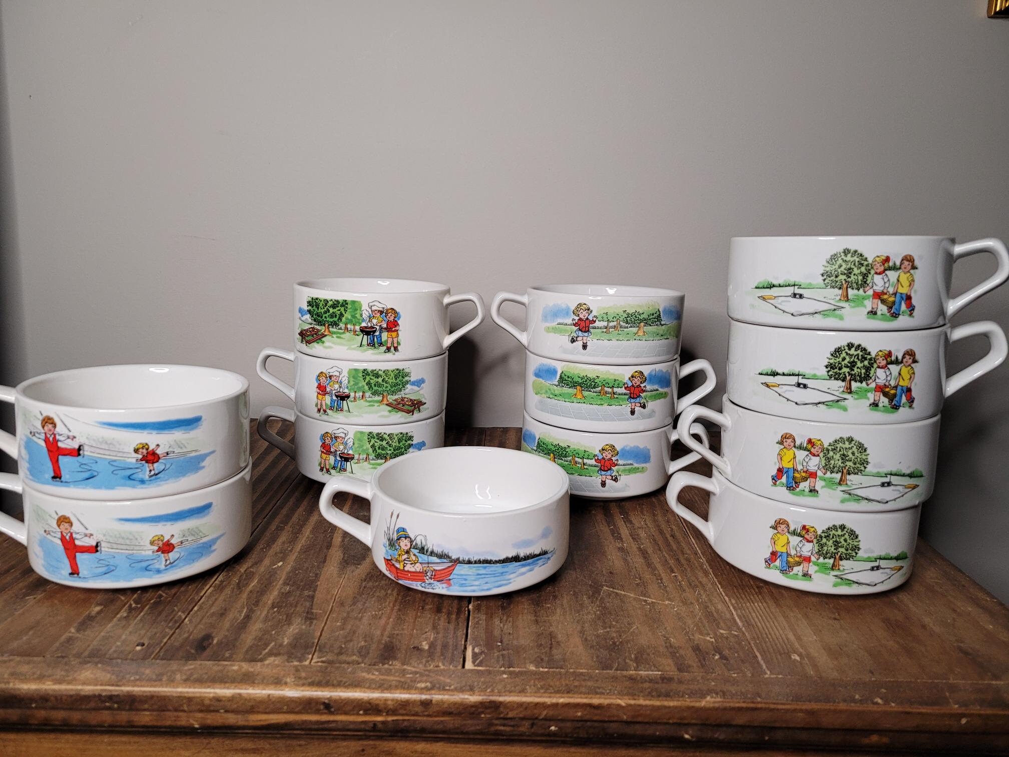 Vintage Campbell's Soup Kid Bowls: Retro Cereal Bowls, Collectible