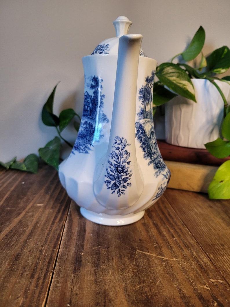 Ridgway Ironstone 'hayride' Teapot / Coffee Pot Rare Etsy